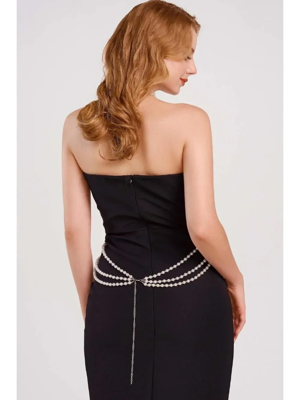 Faux Pearl Body Chain for Women 6mm Beads 1920s Gatsby